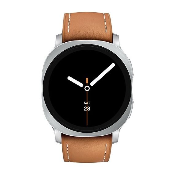 Galaxy Watch 8 | 40 мм | Silver | Hybrid/Camel | S/M/L, Тип ремешка : Hybrid, Размер корпуса : 40 мм, Цвет: Silver, Цвет ремешка: Camel, Размер ремешка : S/M/L, Подключение часов : Bluetooth / Wi-Fi, изображение 3